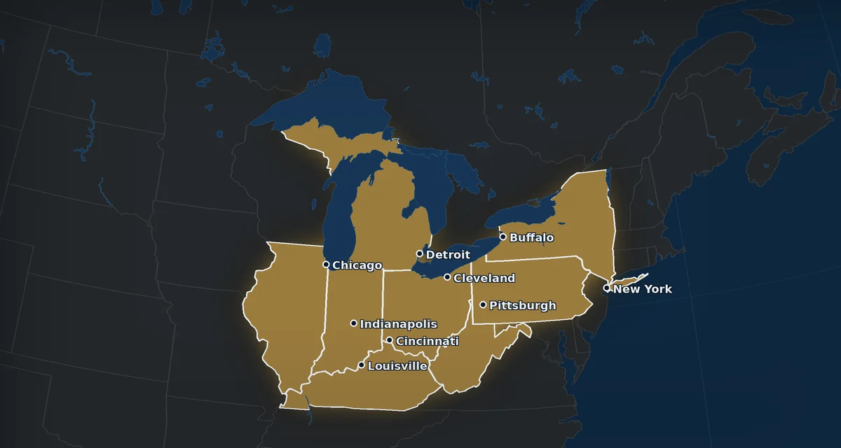 Great Lakes 2000 scenario map